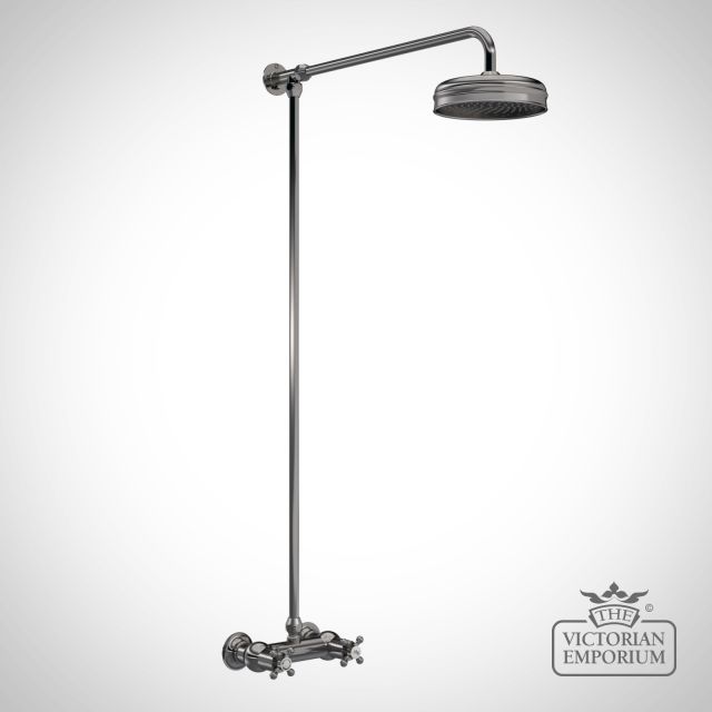 Brushed Pewter Traditional Thermostatic Bar Shower Valve