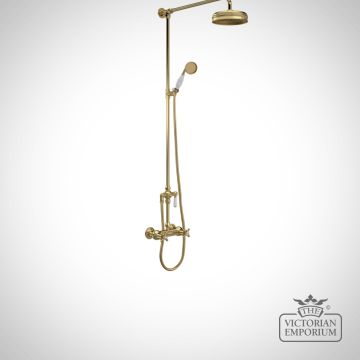 Brushed Brass Traditional Thermostatic Bar Shower Valve