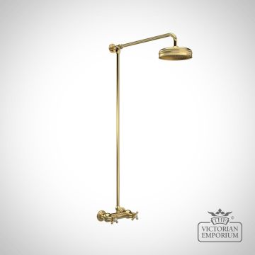 Brushed Brass Traditional Thermostatic Bar Shower Valve