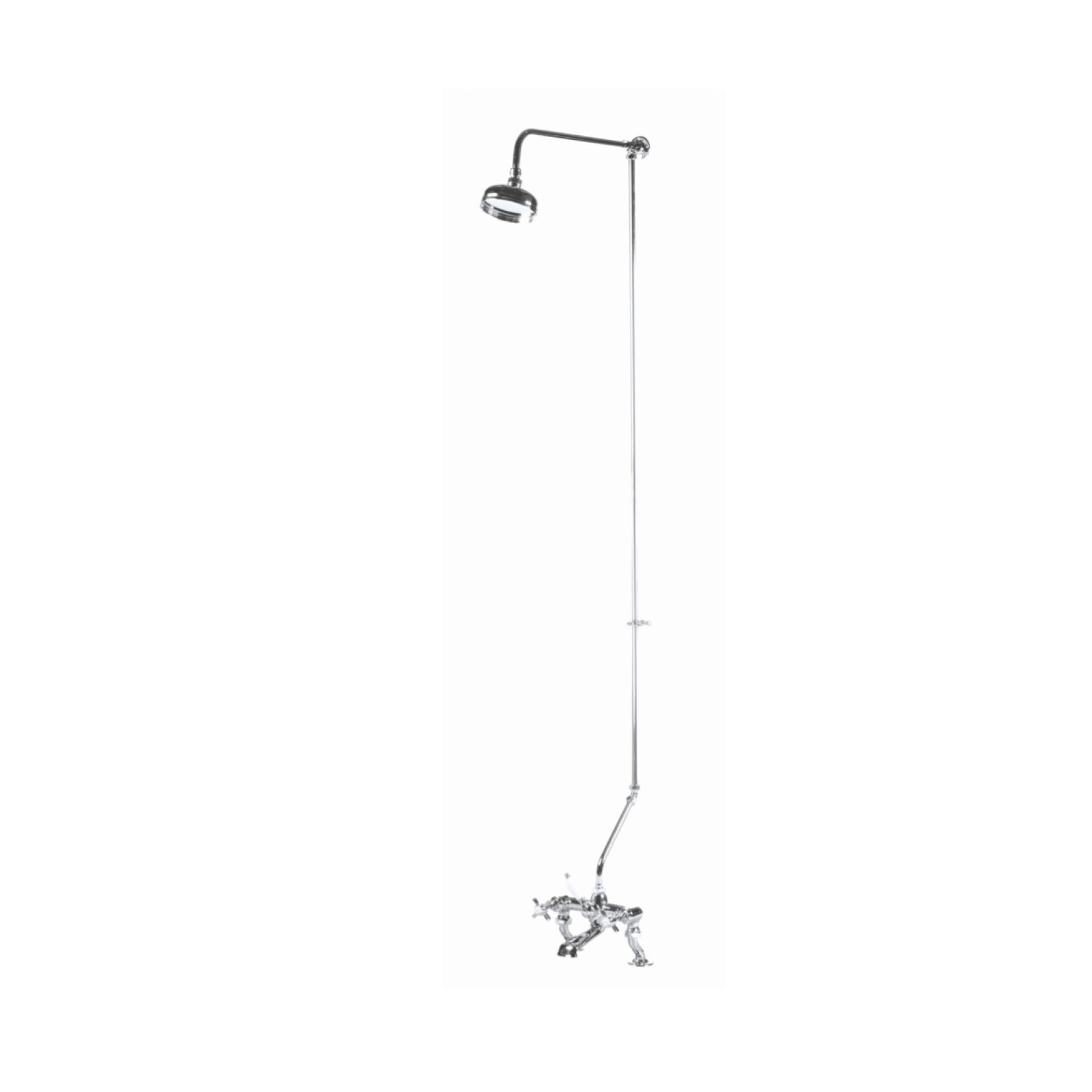Chrome Rigid Riser Kit Shower Kit | Bath Taps and Showers