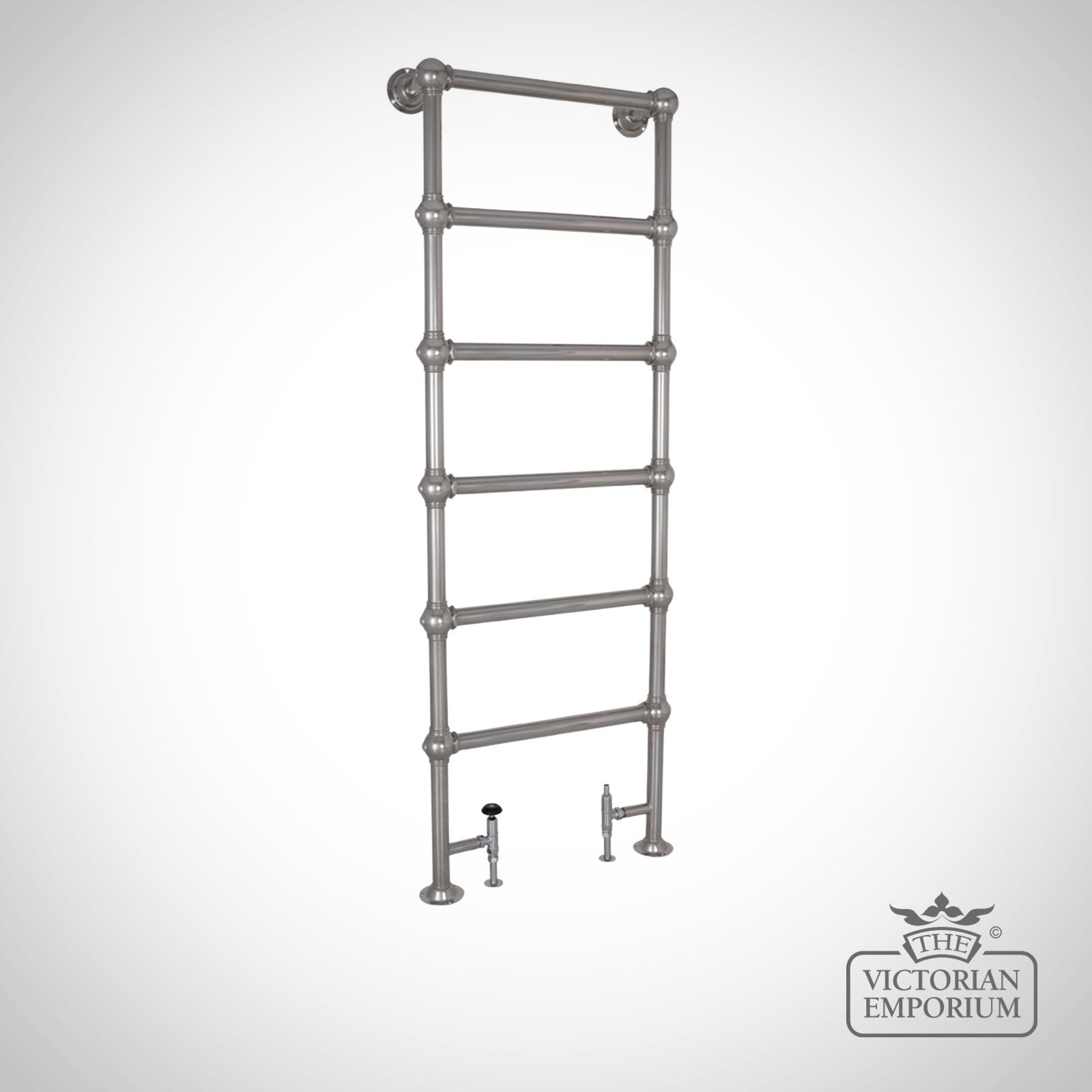Grande Very Tall And Slim Heated Towel Rail 1800x650mm In A Nickel Or Copper Finish