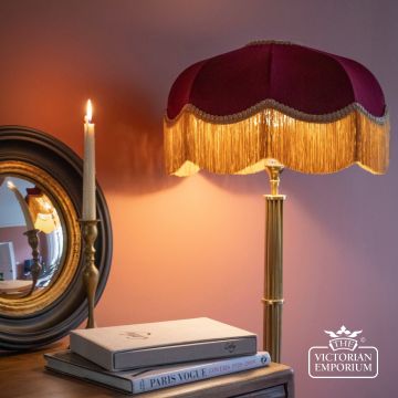 The Burgundy Fringed Lampshade  Tinkertallulah Sep25 1