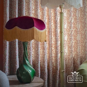 The Burgundy Fringed Lampshade  Tinkertallulah Sep25 22