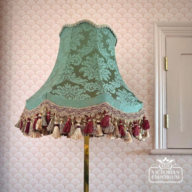 The Emerald Damask Lampshade in a Choice of Sizes