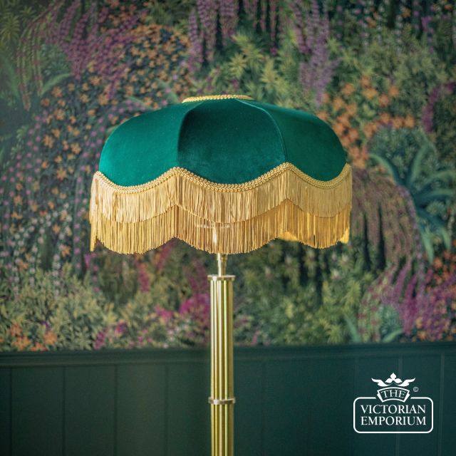 Emerald Deluxe Art Deco Decorative Fringed Lamp Shade in a Choice of Sizes