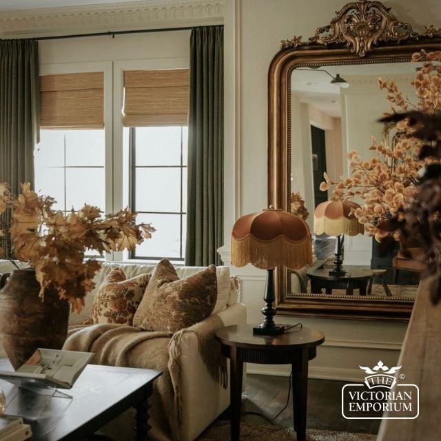 The Emmy Fringed Lampshade   Golden Fringe  Img 2893