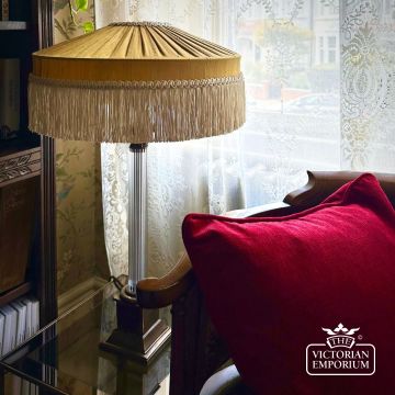 The Peggy Silk Fringed Lampshade   Gold  Image00003 4