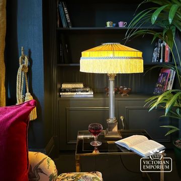 The Peggy Silk Fringed Lampshade   Gold  Image00010 75879360 6cbc 465b Be3c 9ca7fad3c6bf