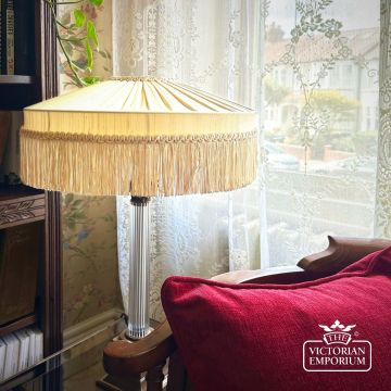 The Peggy Silk Fringed Lampshade   Ivory  Image00004 2