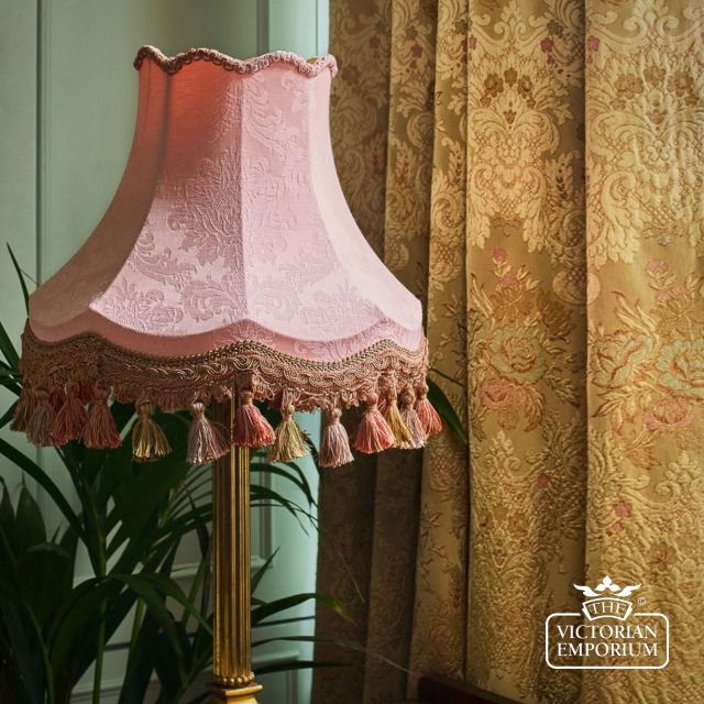 The Rose Quartz Damask Lampshade in a Choice of Sizes