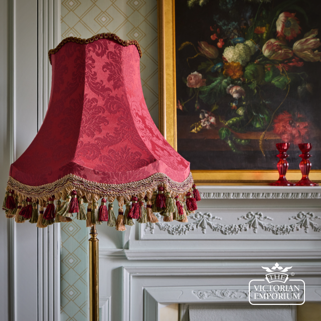 The Ruby Damask Lampshade in a Choice of Sizes