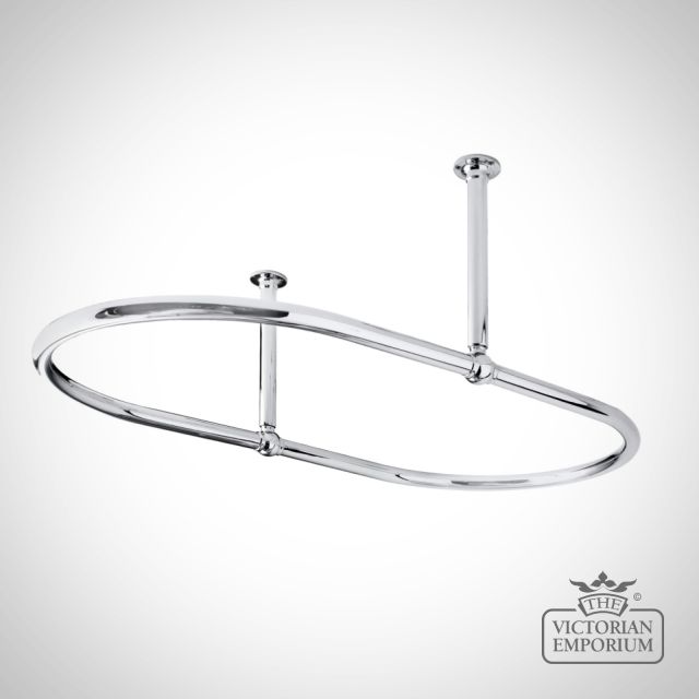 Oval Chrome Shower Ring