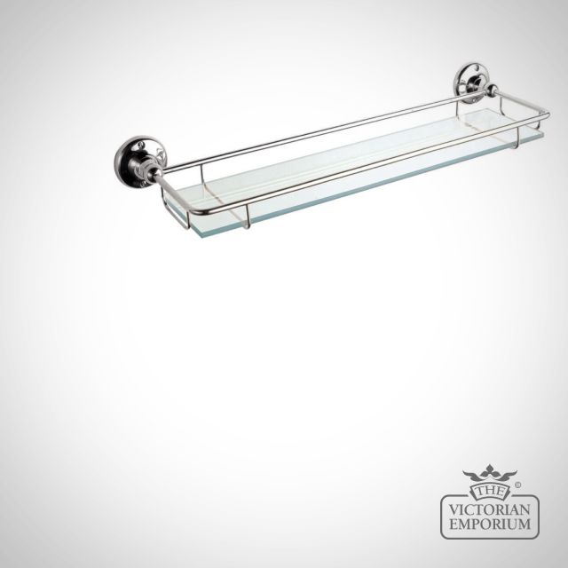 Chrome Glass Gallery Shelf