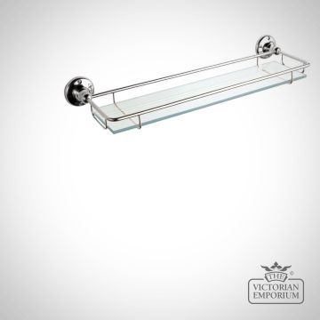 Chrome Glass Gallery Shelf