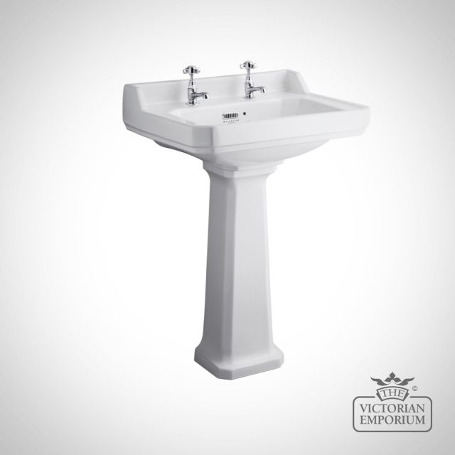 Fitzroy 595mm Ceramic Basin and Pedestal