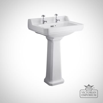 Fitzroy 595mm Ceramic Basin and Pedestal