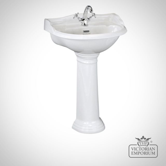 Porchester 600mm Ceramic Basin and Pedestal