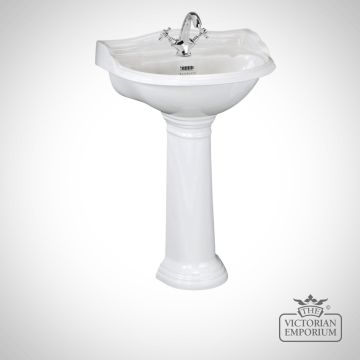 Porchester 600mm Ceramic Basin and Pedestal