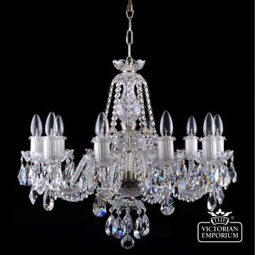 Katherine 10 Arm Crystal Chandelier With Twisted Arms