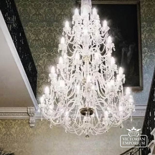 Katherine 39 Arm Crystal Chandelier With Twisted Arms