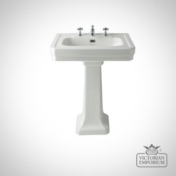 640mm Ceramic Basin & Pedestal with 3 Tap Holes