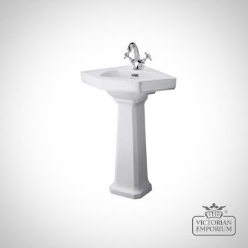 Fitzroy 1 Tap Hole Corner Basin & Pedestal