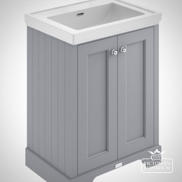 600mm 2 Door Floor Standing Cabinet Square Basin in a Choice of Colours
