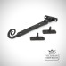 Black Monkey Tail Window Stay Ironmongery Traditional Victorian 19thcentry Old Classic 33139 Angled