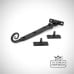 Black Monkey Tail Window Stay Ironmongery Traditional Victorian 19thcentry Old Classic 33281 Angled