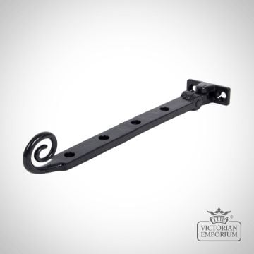 Black Monkey Tail Window Stay Ironmongery Traditional Victorian 19thcentry Old Classic 33484
