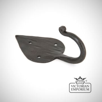 Black Hook Coat Hat Ironmongery Traditional Victorian 19thcentry Old Classic 33122 Angled