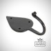 Black Hook Coat Hat Ironmongery Traditional Victorian 19thcentry Old Classic 33963 Angled