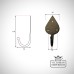 Hook Coat Hat Line Drawing Dimensions Ironmongery Traditional Victorian Old Classic 33963 V2
