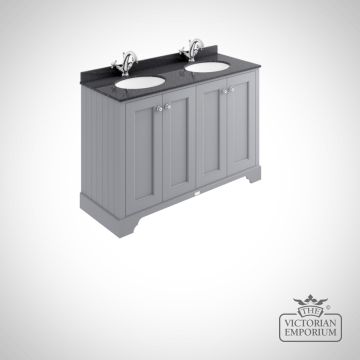 1200mm 4-Door Vanity Cabinet and Double Basin with Marble Worktop in a Variety of Colours