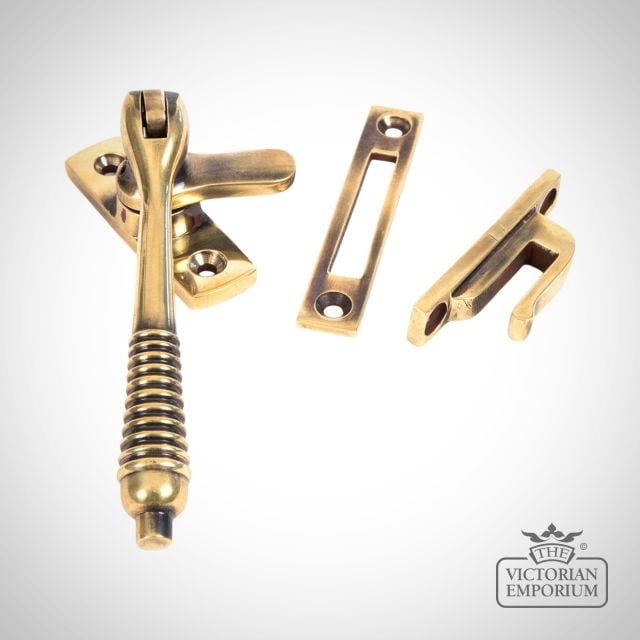 Locking fastener in Aged Brass