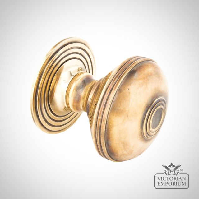 Brass Handle Knob Door Cupboard Ironmongery Traditional Victorian Old Classic Decorative 83782 Angle