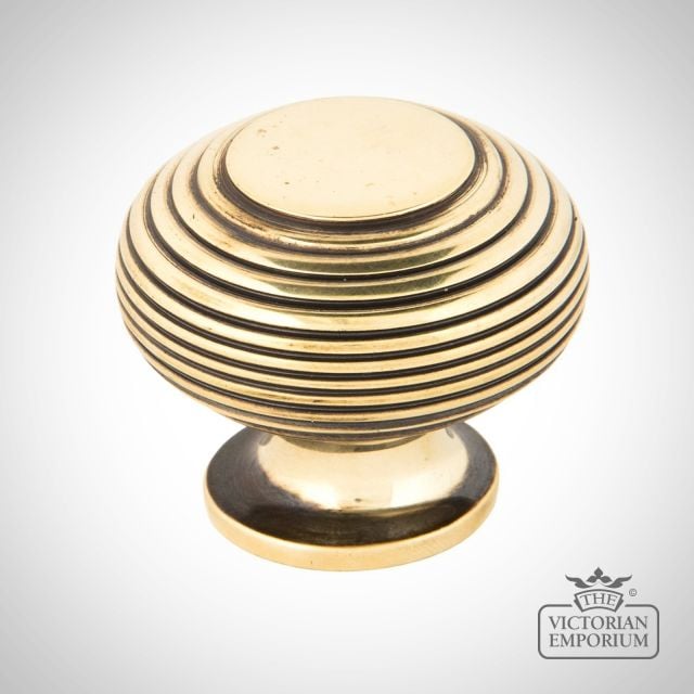 Brass Handle Knob Door Cupboard Ironmongery Traditional Victorian Old Classic Decorative 83866 Angle1   Remove Bg