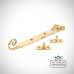 Brass Monkey Tail Window Stay Ironmongery Traditional Victorian 19thcentry Old Classic83594 Angled