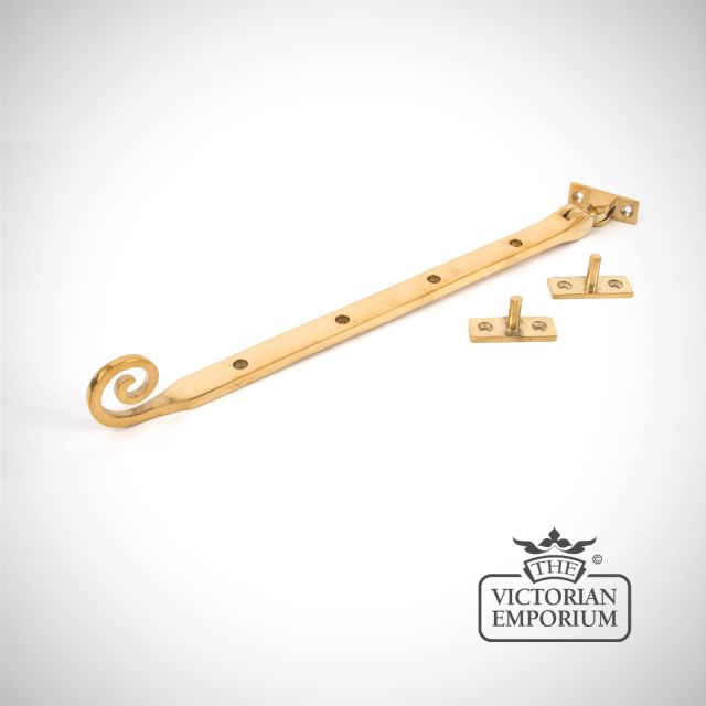 Brass Monkey Tail Window Stay Ironmongery Traditional Victorian 19thcentry Old Classic83596 Angled