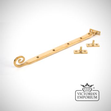 Brass Monkey Tail Window Stay Ironmongery Traditional Victorian 19thcentry Old Classic83596 Angled