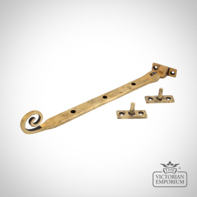 Brass Monkey Tail Window Stay Ironmongery Traditional Victorian 19thcentry Old Classic83568 Angled