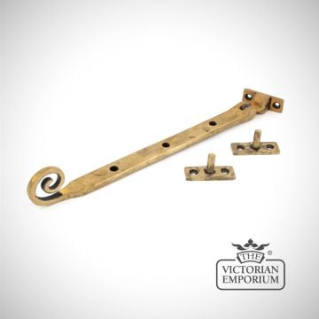 Brass Monkey Tail Window Stay Ironmongery Traditional Victorian 19thcentry Old Classic83568 Angled