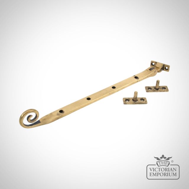 Brass Monkey Tail Window Stay Ironmongery Traditional Victorian 19thcentry Old Classic83569 Angled