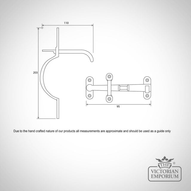 Sufolk Latch Line Drawing Dimensions Ironmongery Traditional Victorian 19thcentry Old Classical Decorative 30146