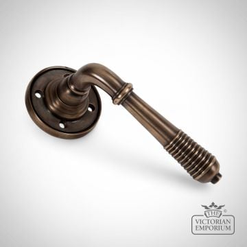 Bronze Lever Handle Door Ironmongery Traditional Victorian 19thcentry Old Classical 83957 Angle