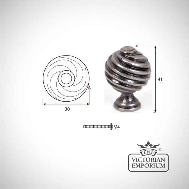 Handle Knob Door Cupboard Line Drawing Dimensions Ironmongery Traditional Victorian Old Classic 33691 V2