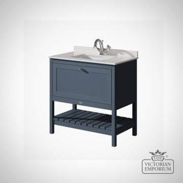 Hartleigh 800mm 1 Drawer Floor Standing Cabinet With 1 Tap Hole Marble Worktop in a choice of colours