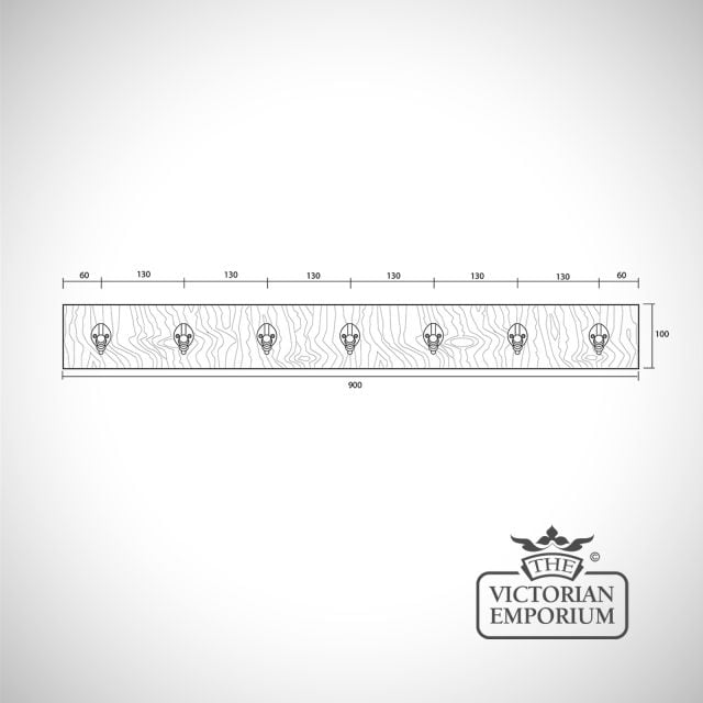 Hook Coat Hat Line Drawing Dimensions Ironmongery Traditional Victorian Old Classic 83740