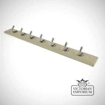 Coat rack with hooks and a choice of backplate colours