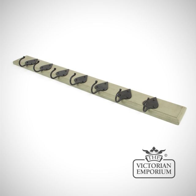 Hook Coat Hat Wall Rack Ironmongery Traditional Victorian 19thcentry Old Classic 83747 Angled